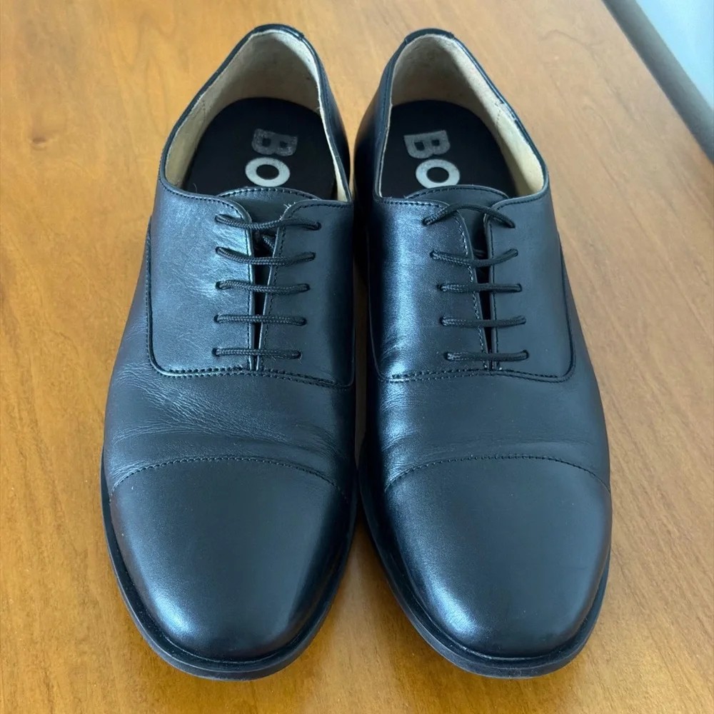 Designer Boss Colby Leather Cap Toe Derby Shoes - U.S. 10